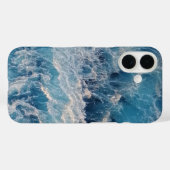 Coques Case-Mate iPhone Vagues bleu océan (Verso (horizontal))