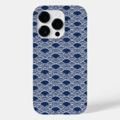 Coques Case-Mate iPhone vagues bleues abstraites de style chinois (Verso)