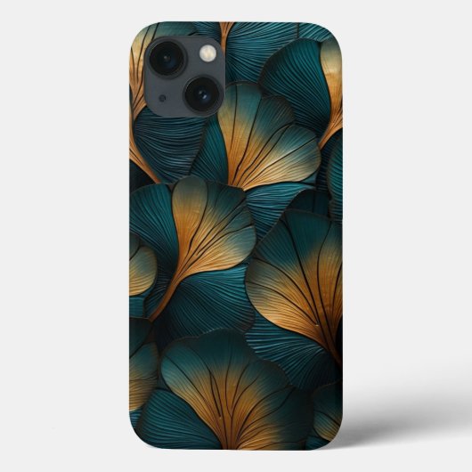 Coques Case-Mate iPhone Vagues Bleues et Or (Verso)
