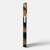 Coques Case-Mate iPhone Vagues Bleues et Or (Verso / Droite)