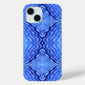Coques Case-Mate iPhone Vagues bleues réfléchissantes Moderne Design abstr (Verso)