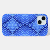 Coques Case-Mate iPhone Vagues bleues réfléchissantes Moderne Design abstr (Verso (horizontal))