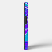 Coques Case-Mate iPhone "Vagues célestes : Le marbre bleu blanc et violet (Verso / Droite)