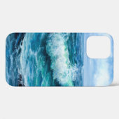 Coques Case-Mate iPhone Vagues dans l'océan. Impressionnisme moderne, mode (Verso (horizontal))