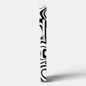 Coques Case-Mate iPhone Vagues d'art noir blanc - Vos couleurs (Verso / Gauche)