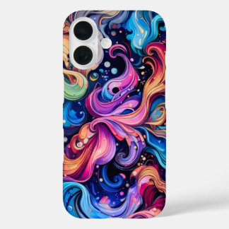 Coques iPhone 16 Vagues de couleur blanc - Sérénissime évasion Abst