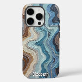 Coques Case-Mate iPhone Vagues de couleur dans l'art Abstrait (Verso)