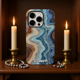 Coques iPhone 16 Pro Vagues de couleur dans l'art Abstrait