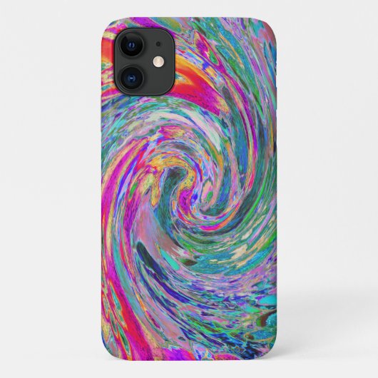 Coques Case-Mate iPhone Vagues de couleur de fleurs psychédéliques florale (Dos)