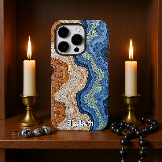 Coques Case-Mate iPhone Vagues de couleur et de texture sur toile