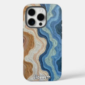 Coques Case-Mate iPhone Vagues de couleur et de texture sur toile (Verso)