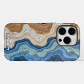Coques Case-Mate iPhone Vagues de couleur et de texture sur toile (Verso (horizontal))