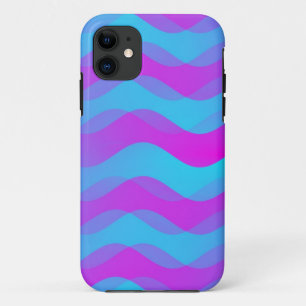 Case-Mate iPhone Case Vagues de dégradé de couleurs - rose bleu