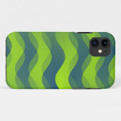 Coques Case-Mate iPhone Vagues de dégradé de couleurs - vert (Dos (Horizontal))
