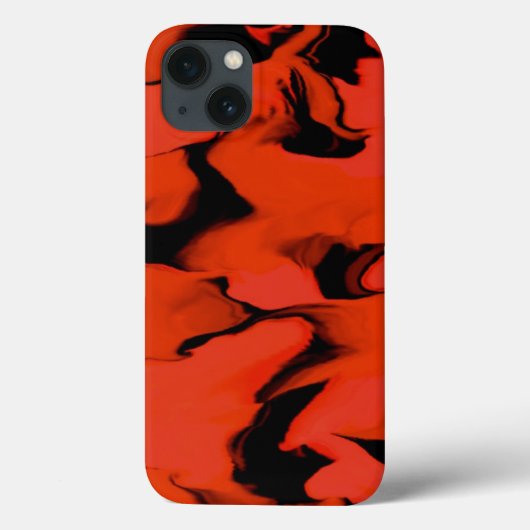 Coques Case-Mate iPhone Vagues de design de sumo noir et rouge (Verso)
