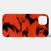 Coques Case-Mate iPhone Vagues de design de sumo noir et rouge (Verso (horizontal))