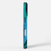 Coques Case-Mate iPhone Vagues de différentes couleurs du bleu au vert (Verso / Droite)