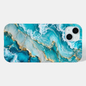 Coques Case-Mate iPhone Vagues de lagon turquoise Abstrait (Verso (horizontal))