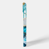 Coques Case-Mate iPhone Vagues de lagon turquoise Abstrait (Verso / Gauche)