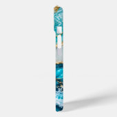 Coques Case-Mate iPhone Vagues de lagon turquoise Abstrait (Verso / Gauche)