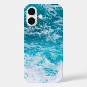Coques iPhone 16 Vagues de l'océan bleu