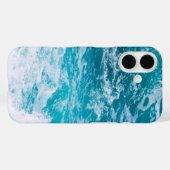 Coques Case-Mate iPhone Vagues de l'océan bleu (Verso (horizontal))
