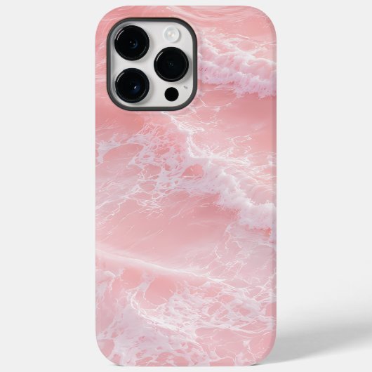Coques Case-Mate iPhone Vagues de l'océan rose blush (Verso)