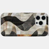 Coques Case-Mate iPhone Vagues de marbre abstrait – Design Élégance Terrie (Verso (horizontal))