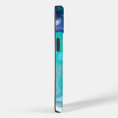 Coques Case-Mate iPhone Vagues de marbre bleu et Turquoise (Verso / Droite)