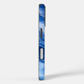 Coques Case-Mate iPhone Vagues de marbre bleu Luxe Abstrait (Verso / Droite)
