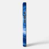 Coques Case-Mate iPhone Vagues de marbre bleu Luxe Abstrait (Verso / Gauche)