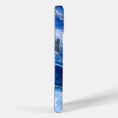 Coques Case-Mate iPhone Vagues de marbre bleu Luxe Abstrait (Verso / Droite)