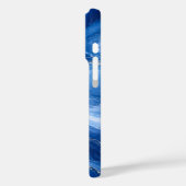 Coques Case-Mate iPhone Vagues de marbre bleu Luxe Abstrait (Verso / Gauche)