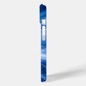 Coques Case-Mate iPhone Vagues de marbre bleu Luxe Abstrait (Verso / Gauche)