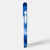Coques Case-Mate iPhone Vagues de marbre bleu Luxe Abstrait (Verso / Gauche)