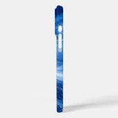 Coques Case-Mate iPhone Vagues de marbre bleu Luxe Abstrait (Verso / Gauche)