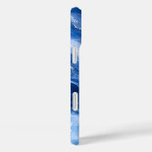 Coques Case-Mate iPhone Vagues de marbre bleu Luxe Abstrait (Verso / Droite)