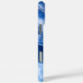 Coques Case-Mate iPhone Vagues de marbre bleu Luxe Abstrait (Verso / Droite)