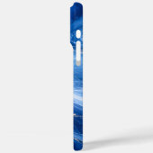 Coques Case-Mate iPhone Vagues de marbre bleu Luxe Abstrait (Verso / Gauche)