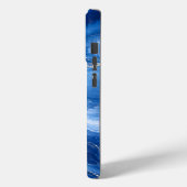 Coques Case-Mate iPhone Vagues de marbre bleu Luxe Abstrait (Verso / Gauche)