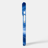 Coques Case-Mate iPhone Vagues de marbre bleu Luxe Abstrait (Verso / Gauche)