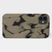 Coques Case-Mate iPhone Vagues de Noir et Brown (Dos (Horizontal))