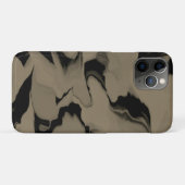 Coques Case-Mate iPhone Vagues de Noir et Brown (Dos (Horizontal))