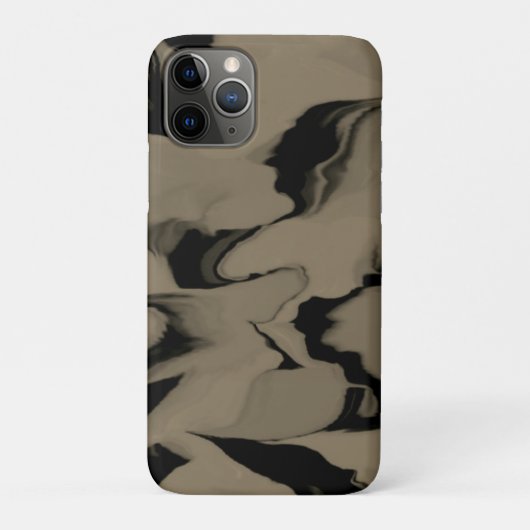 Coques Case-Mate iPhone Vagues de Noir et Brown (Dos)