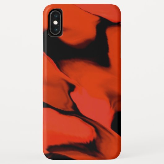Coques Case-Mate iPhone Vagues de noir et rouge (Dos)