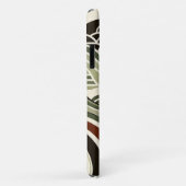 Coques Case-Mate iPhone Vagues De Pingouin De Maroon Vert Crème Olive Art (Dos/Droite)