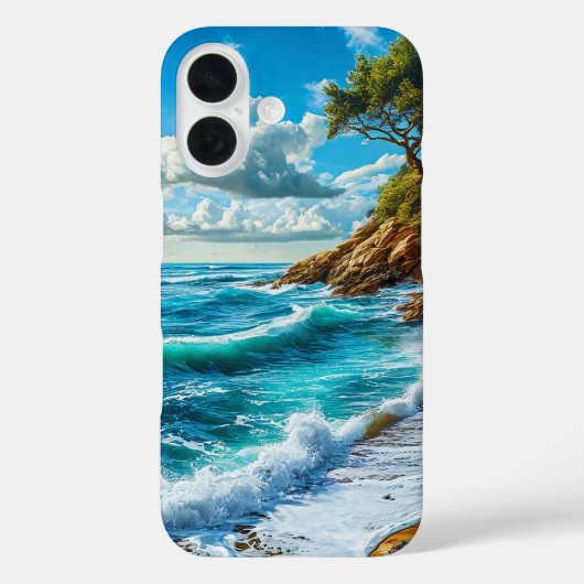Coques Case-Mate iPhone Vagues de plage océanique (Verso)