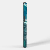 Coques Case-Mate iPhone Vagues de plage turquoise et Turquoise (Verso / Droite)