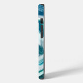 Coques Case-Mate iPhone Vagues de plage turquoise et Turquoise (Verso / Gauche)