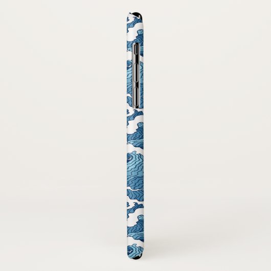 Coques Case-Mate iPhone Vagues de résumé (Dos/Gauche)